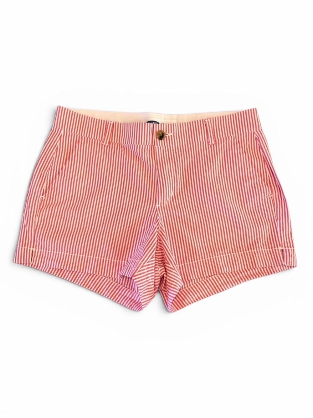 Old Navy Red & White Seersucker Shorts EUC